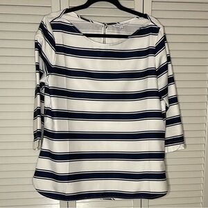 Southern Tide Navy and White Striped Blouse